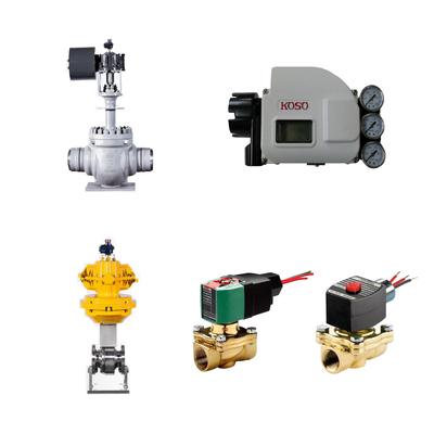 Valvas de control neumático de alta calidad de China con posicionador de válvula inteligente koso KGP5000 y válvulas solenoides ASCO