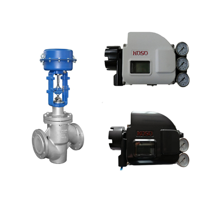 Valvas de control neumático de alta calidad de China con posicionador de válvula inteligente koso KGP5000 y válvulas solenoides ASCO