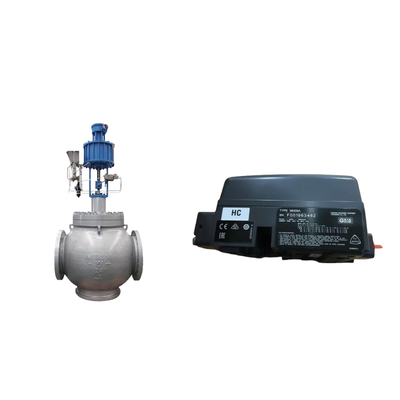 Válvula de control con Fisher 3800 como posicionador y válvulas solenoides de la serie 210 de ASCO
