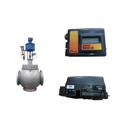 Válvula de control con Fisher 3800 como posicionador y válvulas solenoides de la serie 210 de ASCO
