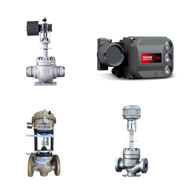 Válvula de control con posicionador Fisher DVC6200 y regulador de filtro Fisher 67CFR