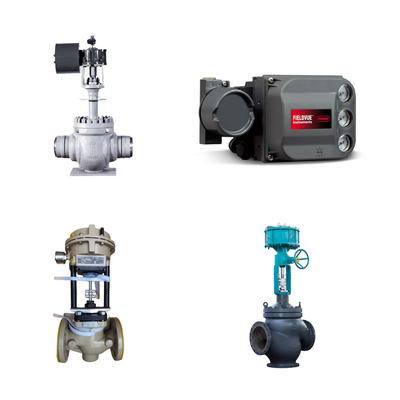 Válvula de control con posicionador Fisher DVC6200 y regulador de filtro Fisher 67CFR