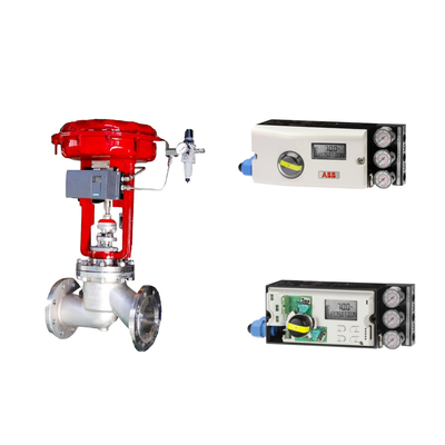 Válvula de control neumático con posicionador ABB TZIDC-200 y interruptor de límite de rotor