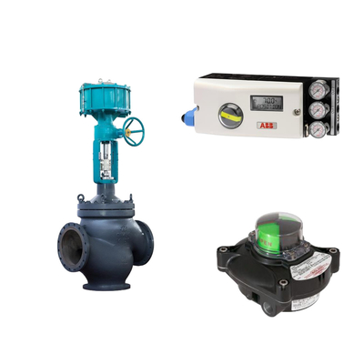 Válvula de control neumático con posicionador ABB TZIDC-200 y interruptor de límite de rotor