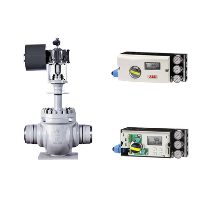 Válvula de control neumático con posicionador ABB TZIDC-200 y interruptor de límite de rotor