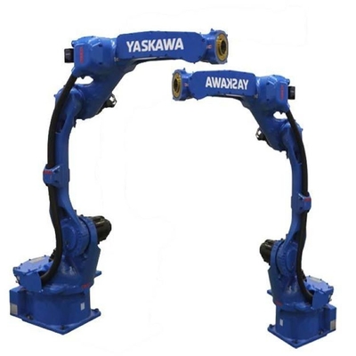 Brazo robótico de 6 ejes Yaskawa GP12 con cerca de seguridad CNGBS para manejo automatizado como robot universal