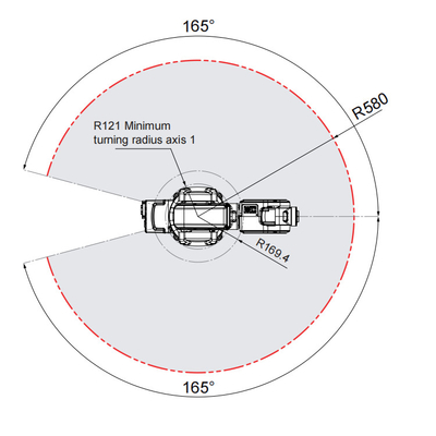 ABB IRB120 Con 6 Ejes Brazo Robótico Y Carga 3kg Alcanza 580mm Para Recoger Y Colocar Como Robot de Manejo
