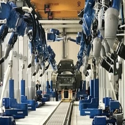 Manejo del brazo robótico de 6 ejes Yaskawa GP50 con agarre robótico personalizado CNGBS para robot universal