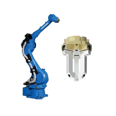 Manejo del brazo robótico de 6 ejes Yaskawa GP50 con agarre robótico personalizado CNGBS para robot universal