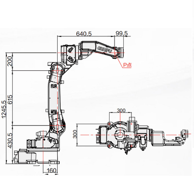 Brazo automático de robot de soldadura SF6-C1400 con antorchas de soldadura con alcance de 1440 mm