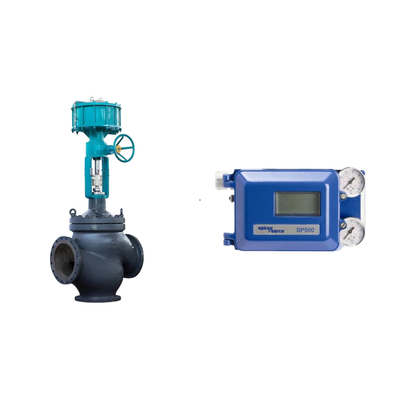 La famosa válvula neumática de China con el posicionador de válvula inteligente Spirax Sarco SP500 y el regulador de filtros Fisher 67CFR