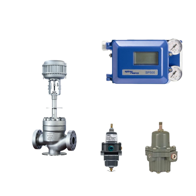 La famosa válvula neumática de China con el posicionador de válvula inteligente Spirax Sarco SP500 y el regulador de filtros Fisher 67CFR