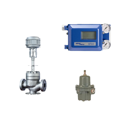La famosa válvula neumática de China con el posicionador de válvula inteligente Spirax Sarco SP500 y el regulador de filtros Fisher 67CFR