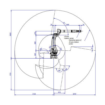 Alto alcance Fanuc M-20iD/12L 6 Ejes Brazo del robot industrial como robot de soldadura para soldadura