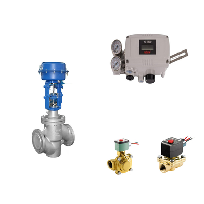 Válvula de control neumático con posicionador de válvula inteligente de rotor original YT-2500 y válvulas solenoides de dos vías EMERSON ASCO210