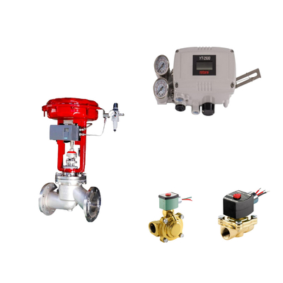 Válvula de control neumático con posicionador de válvula inteligente de rotor original YT-2500 y válvulas solenoides de dos vías EMERSON ASCO210