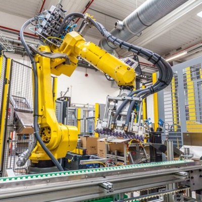 El brazo robótico de 6 ejes para paletización con controlador de robot industrial de M-20iA para