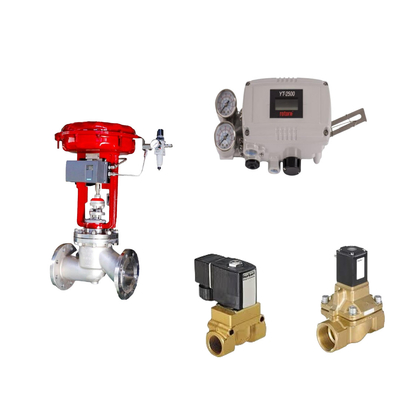 Válvula de control neumático con posicionador de válvula inteligente de rotor original YT-2500 y válvula de solenoide tipo 5404 de Burkert