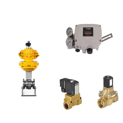 Válvula de control neumático con posicionador de válvula inteligente de rotor original YT-2500 y válvula de solenoide tipo 5404 de Burkert