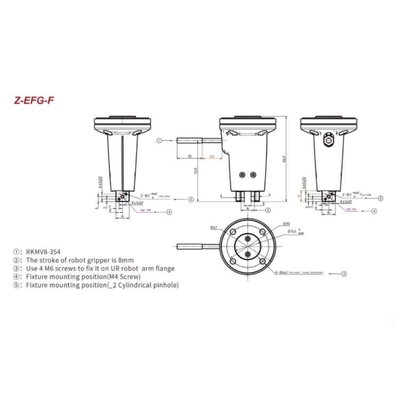 Robot de agarre de hitbot Z-EFG-F con 6 ejes brazo robótico industrial utilizado para máquinas automáticas de café