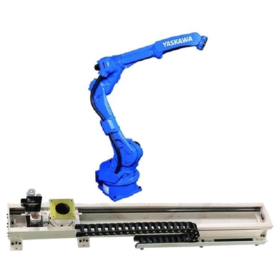 Brazo robótico de 6 ejes Yaskawa GP25-12 con rieles de guía de robots CNGBS para manejar la automatización del robot