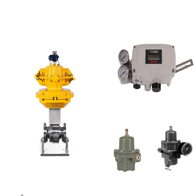 Válvula de control neumático con posicionador de válvula inteligente de rotor original YT-2500 y regulador de filtro Fisher 67CFR
