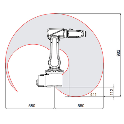 ABB IRB 120 6 Eje Brazo Robótico Carga útil 3Kg Cobot Como Máquina de recogida y colocación con agarre CNGBS