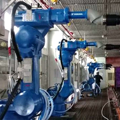 Brazo robótico de pintura de 6 ejes Yaskawa MPX1950 con ropa de robot CNGBS para robot de pintura automatizado