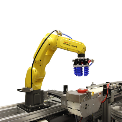 FANUC LR Mate 200iD 6 Ejes Brazo de robot industrial con agarre CNGBS para el montaje del motor