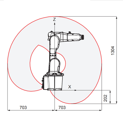 ABB IRB 1200 Brazo robótico industrial con agarre CNGBS como equipo de manipulación de materiales CNC