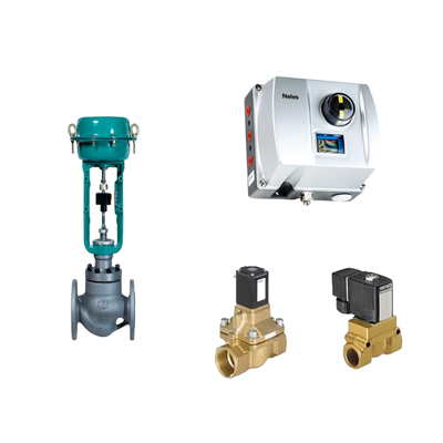 Válvula de control neumático chino con Neles ND9000 posicionador de válvula inteligente y válvula de solenoide Burkert