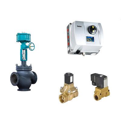 Válvula de control neumático chino con Neles ND9000 posicionador de válvula inteligente y válvula de solenoide Burkert