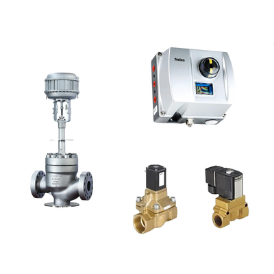 Válvula de control neumático chino con Neles ND9000 posicionador de válvula inteligente y válvula de solenoide Burkert