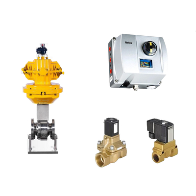 Válvula de control neumático chino con Neles ND9000 posicionador de válvula inteligente y válvula de solenoide Burkert
