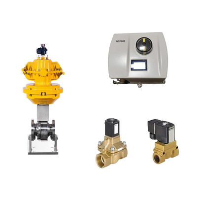 Válvula de control neumático chino con posicionador de válvula Neles ND7000 inteligente y válvula de solenoide Burkert