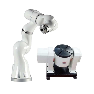 Brazo robótico de 7 ejes Kuka LBR Iiwa 14 R820 CR con posicionador de soldadura CNGBS para robot de soldadura