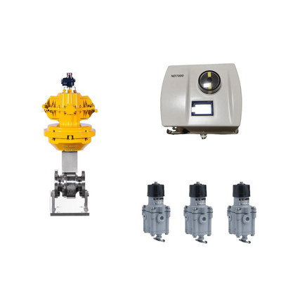 Válvula de control neumático chino con Neles original inteligente ND7000 posicionador de válvulas y EMERSON interruptor de límite