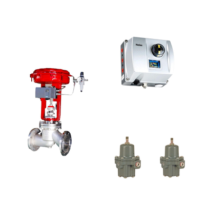 Válvula de control neumático chino con Neles ND9000 posicionador de válvula inteligente con regulador de filtro Fisher 67CFR