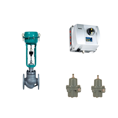 Válvula de control neumático chino con Neles ND9000 posicionador de válvula inteligente con regulador de filtro Fisher 67CFR
