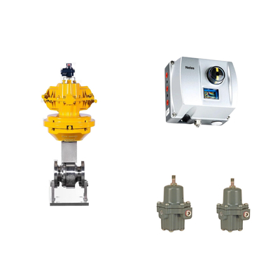 Válvula de control neumático chino con Neles ND9000 posicionador de válvula inteligente con regulador de filtro Fisher 67CFR
