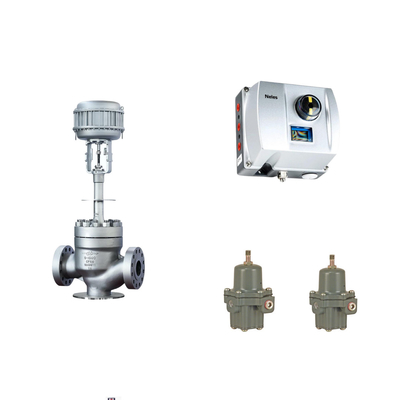 Válvula de control neumático chino con Neles ND9000 posicionador de válvula inteligente con regulador de filtro Fisher 67CFR