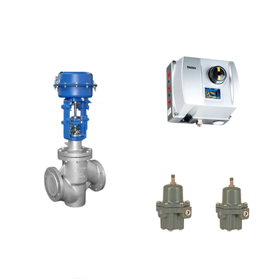 Válvula de control neumático chino con Neles ND9000 posicionador de válvula inteligente con regulador de filtro Fisher 67CFR
