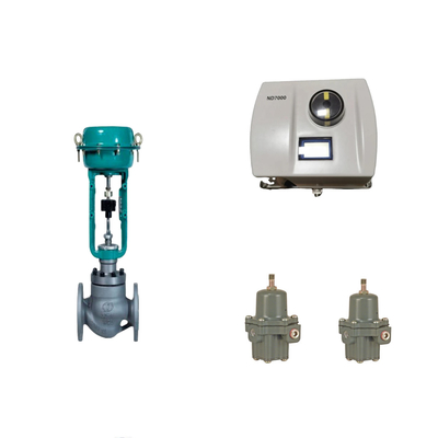 Válvula de control neumático china con posicionador de válvulas Neles ND7000 inteligente y regulador de filtros Fisher 67CFR