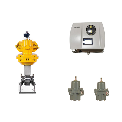 Válvula de control neumático china con posicionador de válvulas Neles ND7000 inteligente y regulador de filtros Fisher 67CFR