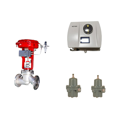 Válvula de control neumático china con posicionador de válvulas Neles ND7000 inteligente y regulador de filtros Fisher 67CFR