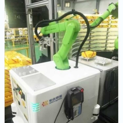 Brazo robótico de 6 ejes Fanuc CR-15iA con agarre robótico CNGBS para manejo CNC como robot colaborativo