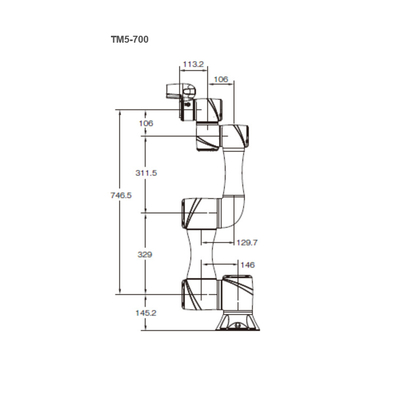Robot Arm Techman TM5-700 de OMRON Robot colaborativo como cobot para el manejo de materiales