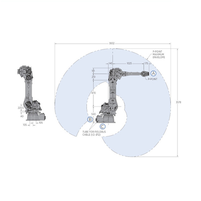 YASKAWA GP50 Robot Industrial 50KG Carga útil como manipulador automático como brazo robótico de 6 ejes