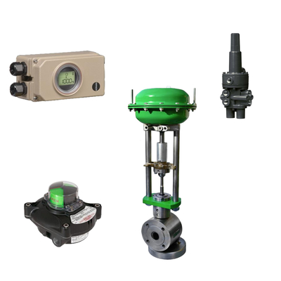 Válvula de control neumático con posicionador Samson 3730-3 y Fisher 377 Válvulas de detección de presión y límite de velocidad