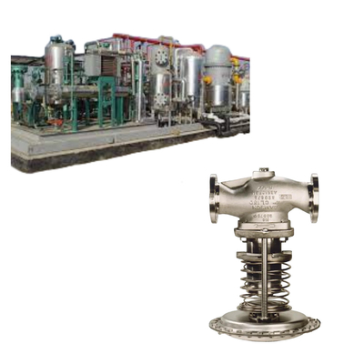 Deslizamiento de gas natural con Samson 41-23 válvula reductora de presión automática de acero inoxidable